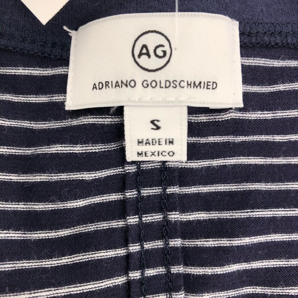 AG Adriano Goldschmied Blue Striped Muscle Tee - Picture 2 of 3